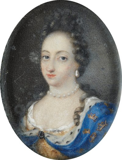 Miniature Portrait of Queen Ulrika Eleonora the Elder, Queen of Sweden 1680-1693 by Unbekannt Unbekannt